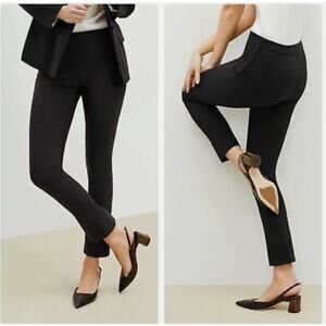 MM Lafleur Marais Pants Power Stretch Black Scuba Cropped Pants Women's Sz 8